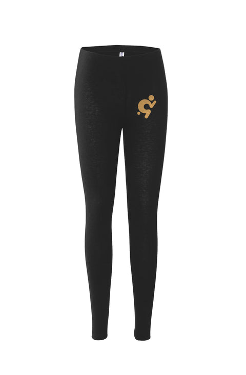 Mr.Shit Womens Leggings - Gold Logo Activewear $ 40.00