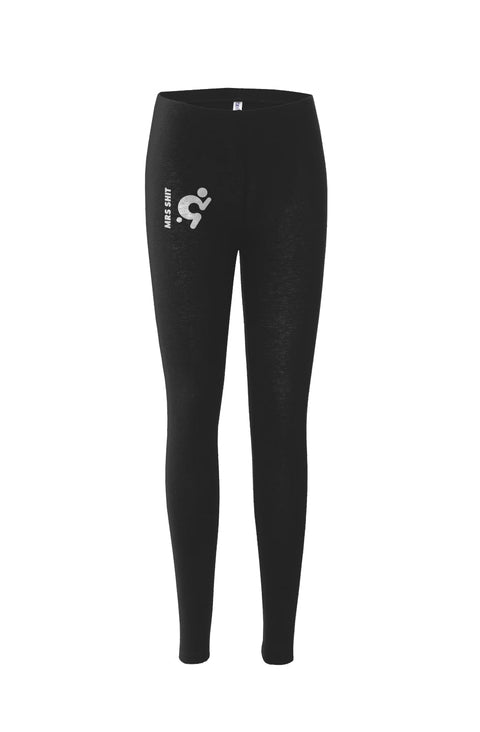 Mr.Shit Womens Leggings - White Logo Activewear $ 40.00