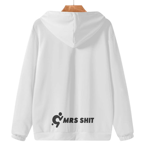 Women's Lightweight Zipper Jumper Sweatshirt Hoodie - Logo on the lower Back - Mr.Shit