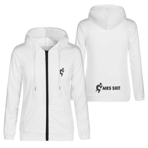 Women's Lightweight Zipper Jumper Sweatshirt Hoodie - Logo on the lower Back - Mr.Shit