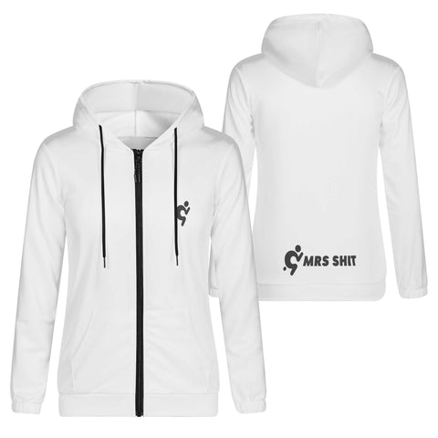 Women's Lightweight Zipper Jumper Sweatshirt Hoodie - Logo on the lower Back - Mr.Shit